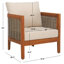Amanda Solid Acacia Wood Outdoor Lounge Chair Set