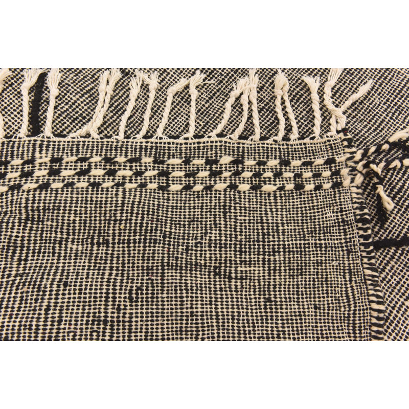 Tapis noir et blanc Nathaniel