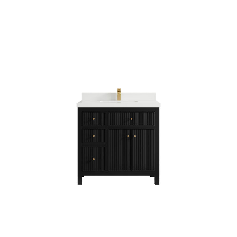 Ensemble de meuble-lavabo simple 36 po Sonoma, Blanc