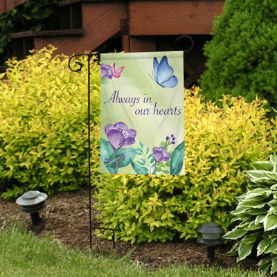 Drapeau de jardin «Always In Our Hearts»