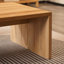 Burlywood Solid Wood Rectangular Coffee Table