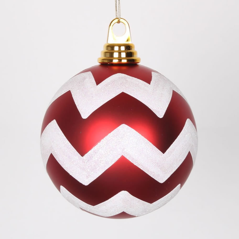 The Holiday Aisle® 8" Shatterproof Bauble, 4.75"H x 4.75" W x 4.75" D, Cerise Pink Matte/Turquoise Blue