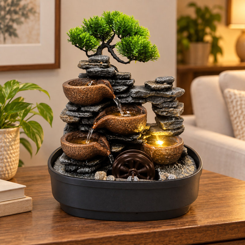 Fontaine de table intérieure 15 "H Bonsai