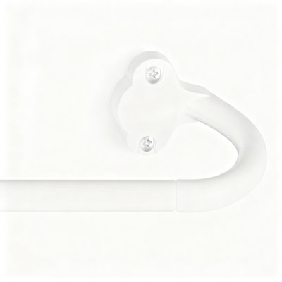Wrap Around Adjustable Curtain Rod, 28-48 Inches, 1 Piece (White)