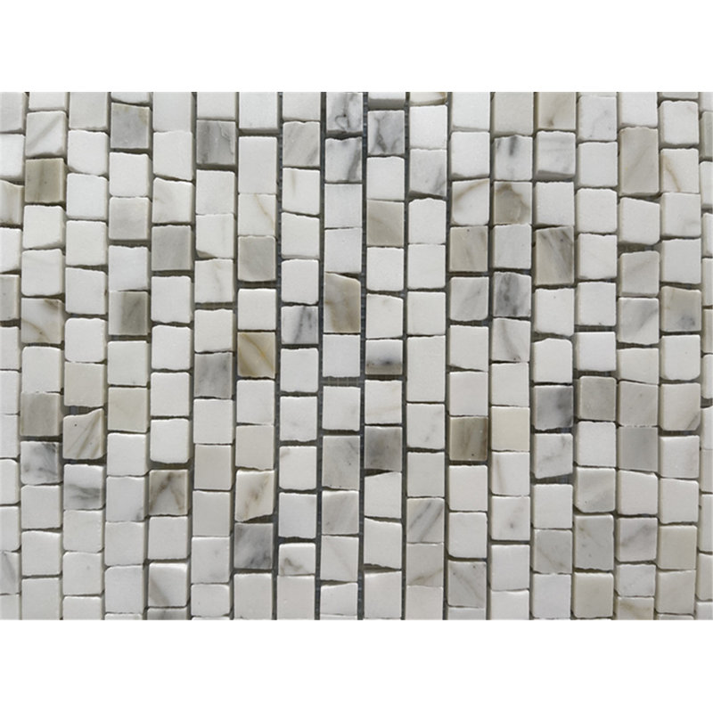 12 in. x 11 in. Marble Tile, White/Beige