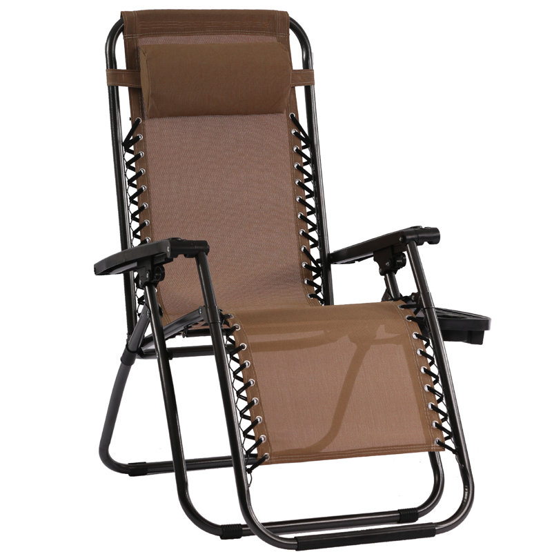 Lulu Folding Recliner Chair, Brun