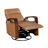 Luxurious Swivel Glider Reclining Chair Upholstery Comfortable Brown Finish Wooden Arms Modern Living Room Furniture 1Pc-1874388613