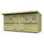 Total Sheds 14ft x 8ft Pent Summer Shed - Toughened Glass External Planters - Pressure Treated Timber - UK Manufactured