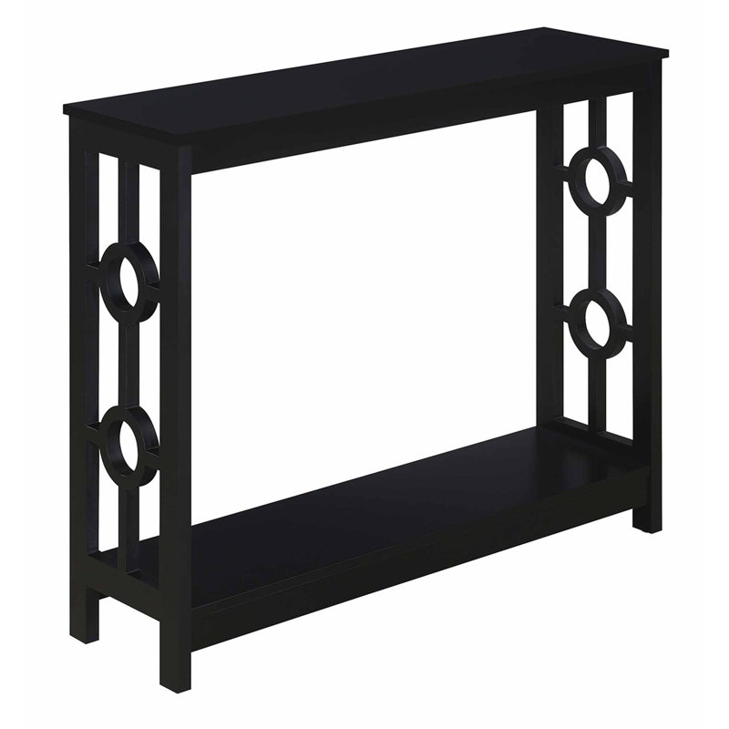 Odalis 40'' Console Table, 31.75" H x 40" W x 12" D, Black