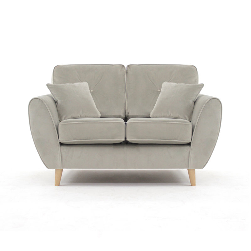 Rafe 2 Seater Velvet Sofa, Mink Velvet