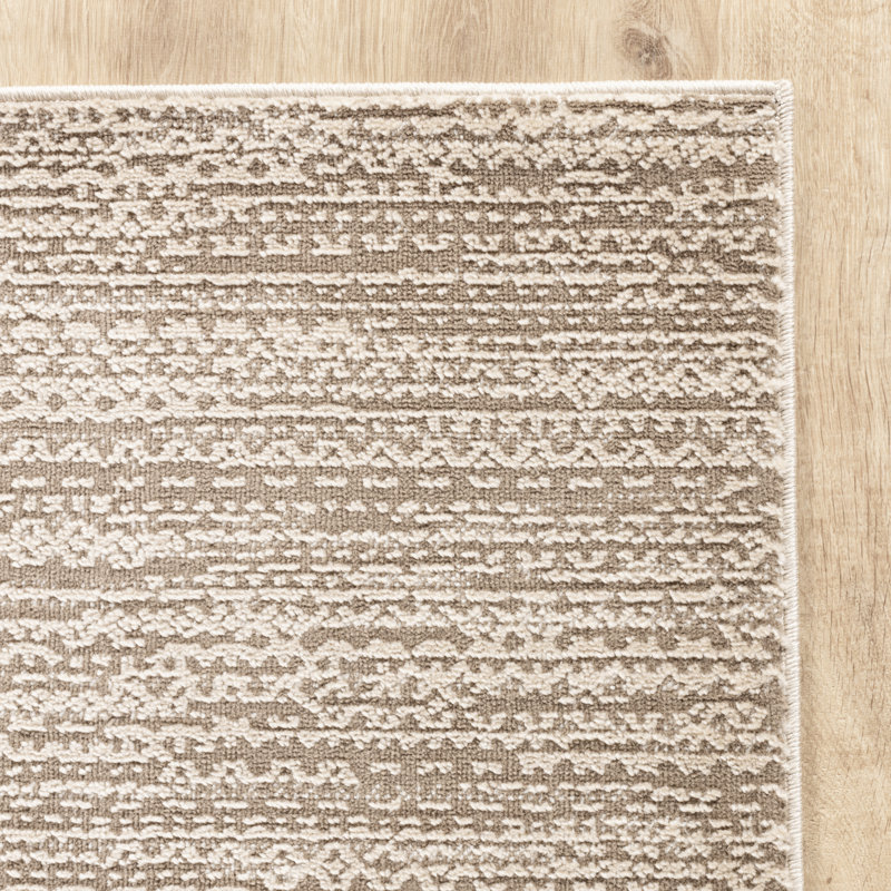 High-Low Preston Rug, Rectangle 7'10" x 10' 1", Brown/Beige