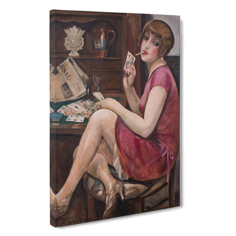 Queen Of Hearts by Gerda Wegener - Wrapped Canvas Painting, 60cm H x 40cm W x 3cm D