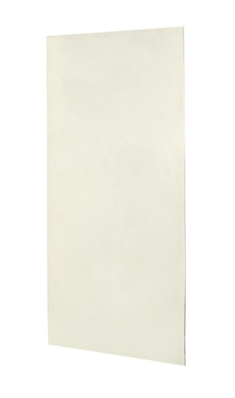 Paroi de douche à panneau unique 72 po x 0,25 po x 36 po Solid Surface, Verre ivoire
