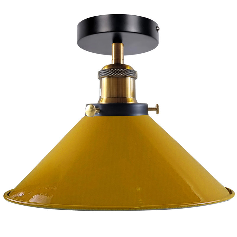 Denzel Semi Flush Mount, Yellow