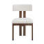 Ensemble de 2 chaises de salle à manger rembourrées blanches avec pieds en métal-2070039221-2070039115