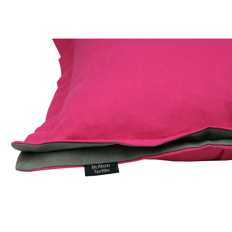 Square Cushion Cover, 60 x 60cm, Fuchsia Pink/Grey