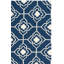 Tapis ivoire / bleu marine crocheté à la main Barbaraa-16761944