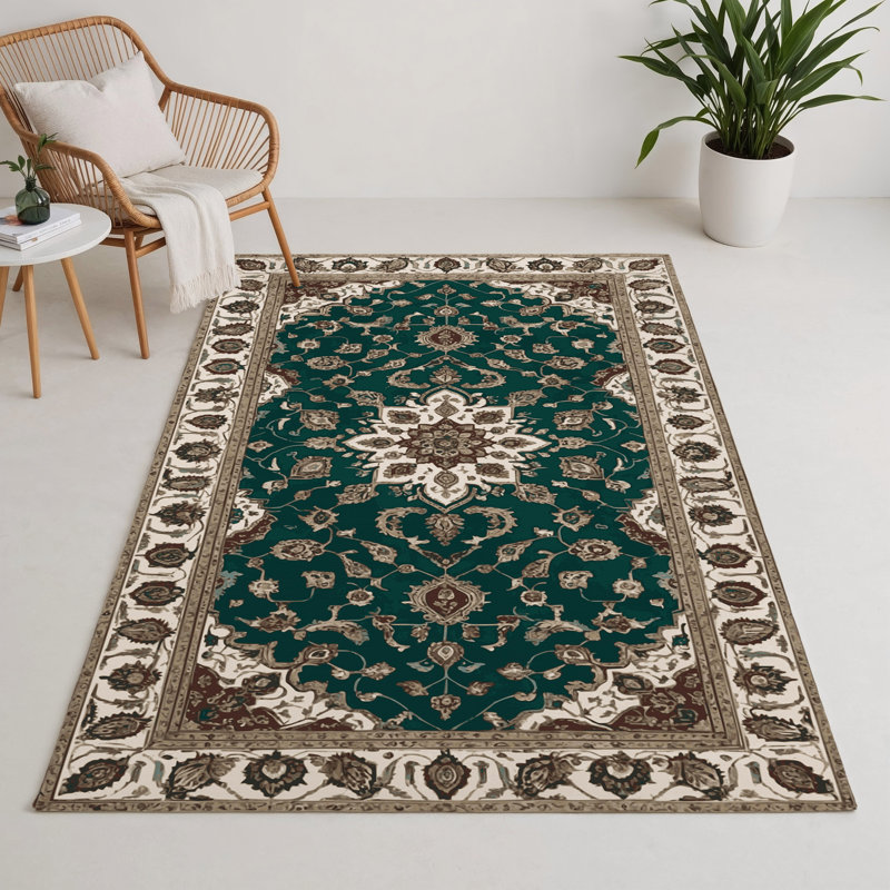 Tapis vert d'intérieur et d'extérieur Tabriz, Rectangle 9 pi x 12 pi