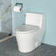 Toilette en céramique avec technologie Tornado - une pièce, blanc, siège silencieux, haute, puissant nettoyage en glaçage à fermeture en douceur blanche, chasse d'eau, hauteur de chaise