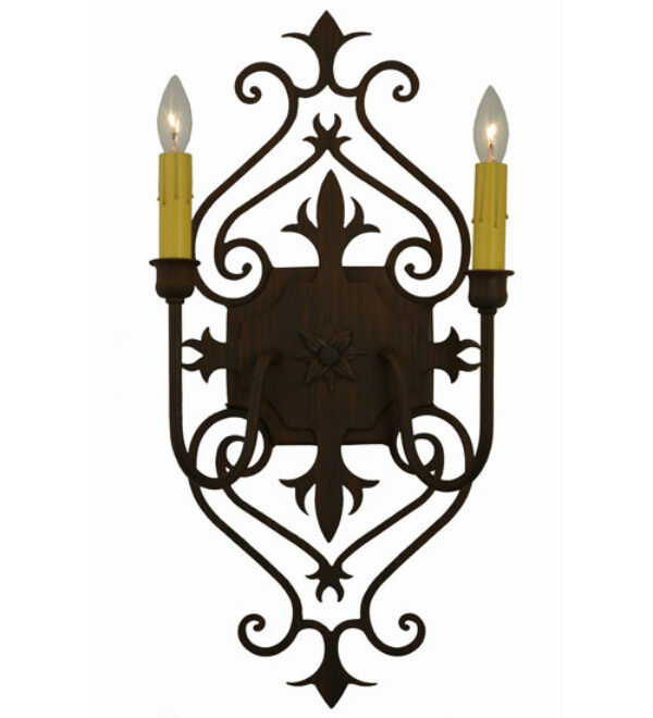 Applique murale 2 lumières Louisa, Pompéi doré de qualité supérieure, Taupe faille