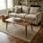 Modern Rectangular Coffee Table with Walnut Veneer Top and Solid Hornbeam Wood Legs
