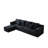Boneless 137" Cloud Sectional Couch Boneless Sofa in a Box, Foam Floor Modular Sofa w/Deep Seat, Fluffy Corduroy Upholstered Couch with Movable Ottoman-868667830