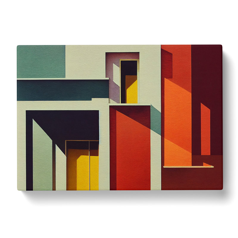 Bauhaus Architecture Abstract - Wrapped Canvas, 50cm H x 76cm W x 3cm D