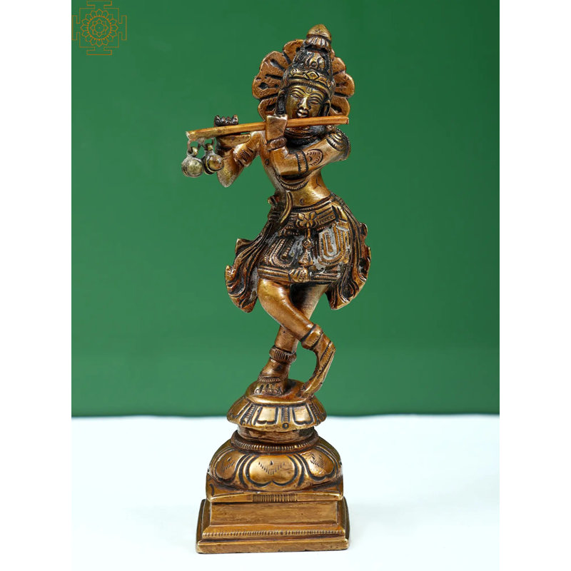 Petite flûte 6 "Shri Krishna en laiton