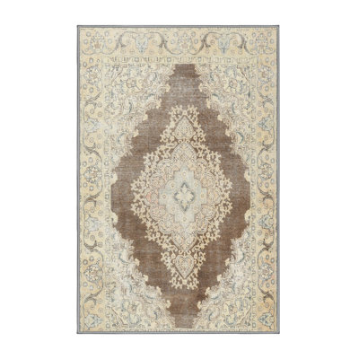 Tapis traditionnel crème / gris Commins