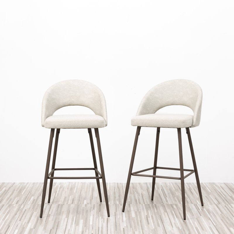 Tabouret 29,72 "Bana, Gris clair, Tabouret de bar (hauteur d'assise de 29,25 po)