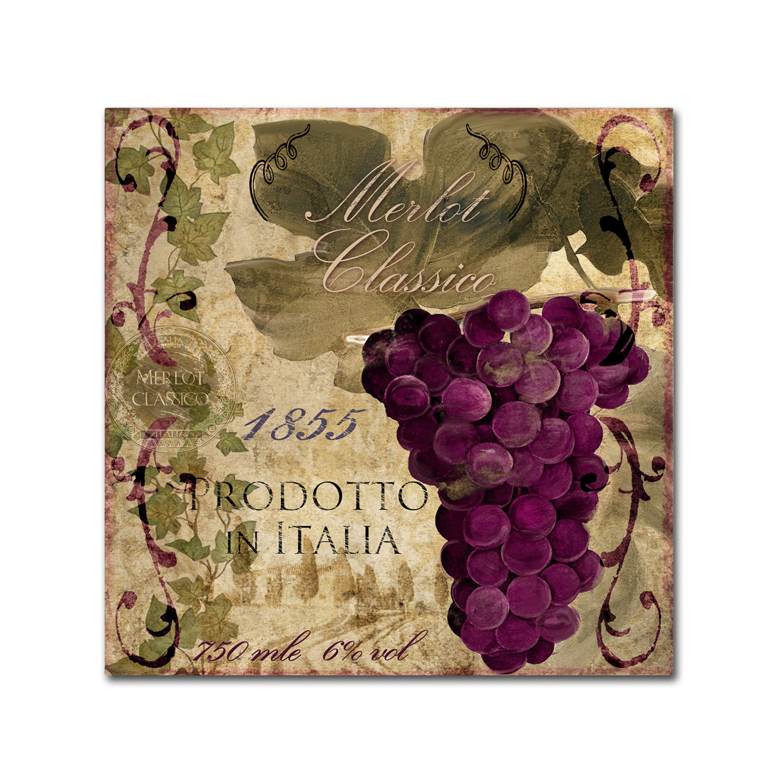 " Vino Italiano I " by Color Bakery Trademark Fine Art 