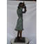 Girl playing flute large bronze statue -  Size: 30"L x 15"W x 50"H.