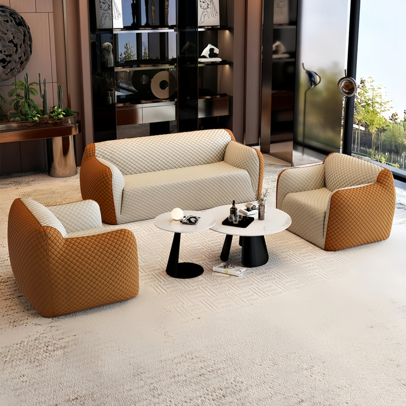 Creative light luxury sofa tea table combination