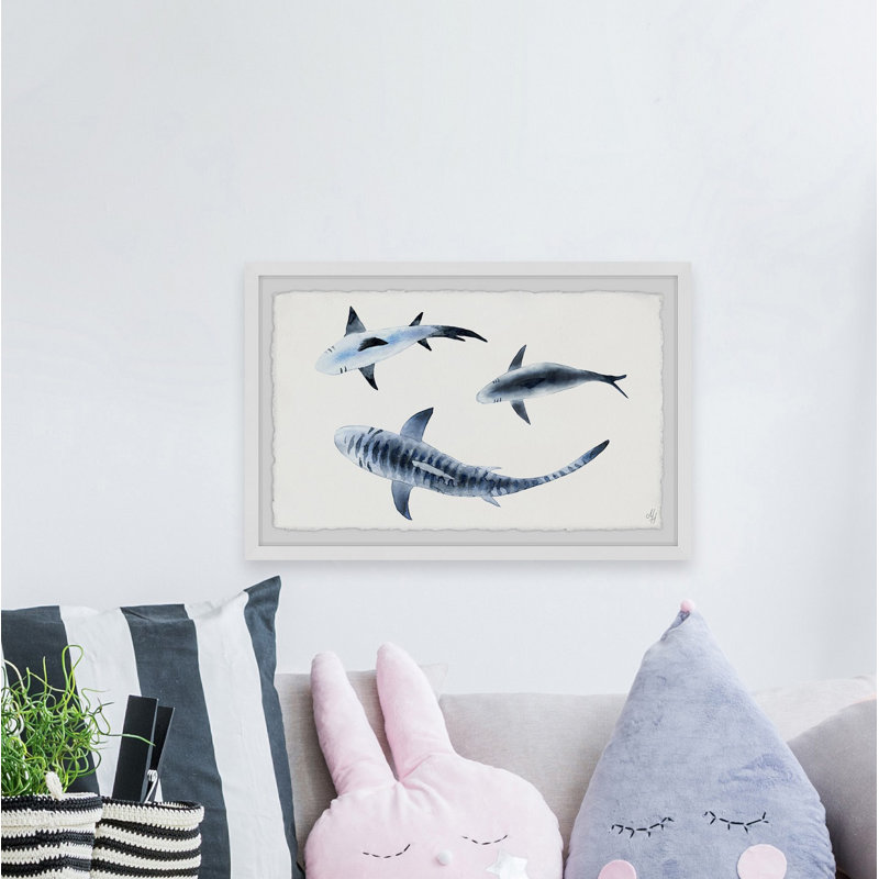 Chesson «Fish Trio», reproduction encadrée, H 8 po x l 12 po x P 1,5 po
