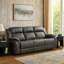 Canapé inclinable double en microfibre polie avec accoudoirs à coussins 83,5 po Ariste-742909777