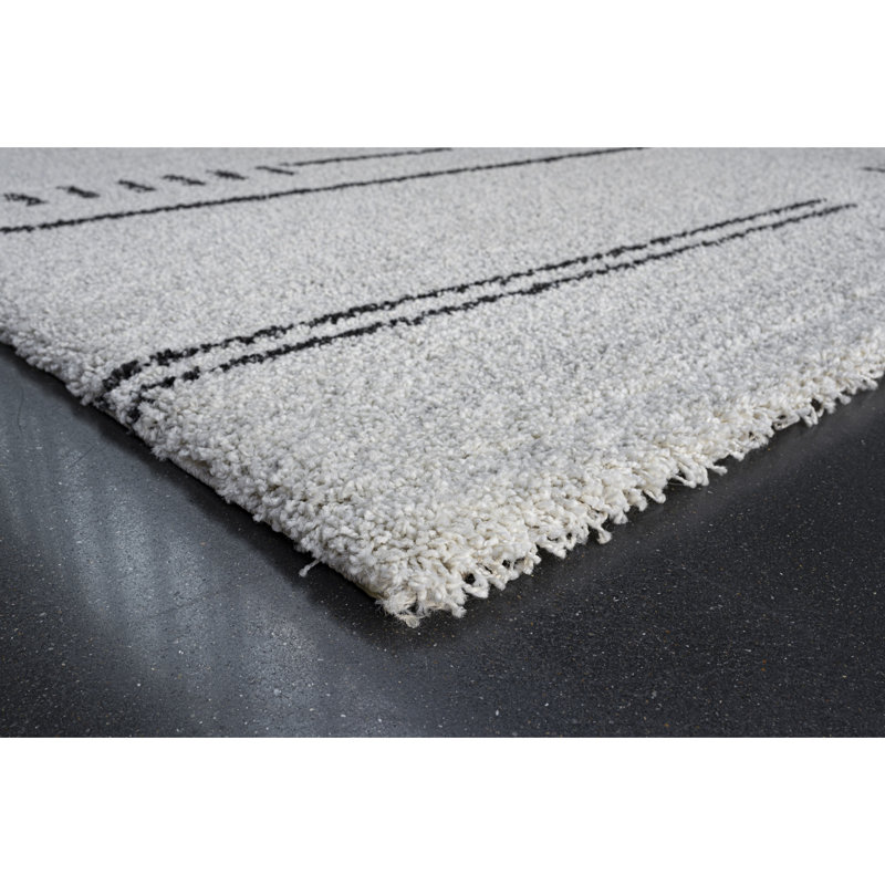 Tapis en polypropylène ultra moelleux de style moderne à poils longs pour le salon et la chambre à coucher