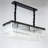 Geboe 6 - Light Crystal and Iron Dimmable Kitchen Island Square / Rectangle Chandelier
