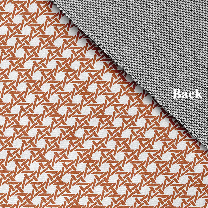 Coral Geometric Chenille Rectangular Rug 5' x 7'