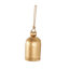 Cloche décorative en métal Cole et gris avec corde suspendue en jute-186812755
