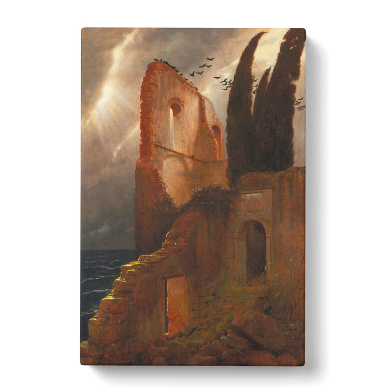 Ruin by Arnold Bocklin - Wrapped Canvas Painting, 76cm H x 50cm W x 3cm D