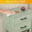 30" Tall Nightstand Modern Painted Wood Bedside Table With 2 Drawers And Open Shelf-2074340648