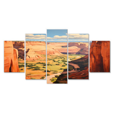 Arizona Archangel Mountain View - Canyon, art mural 5 pièces