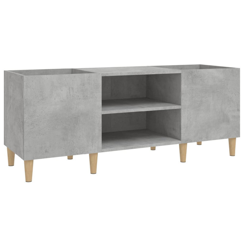 48cm H Media Shelves, Concrete Grey