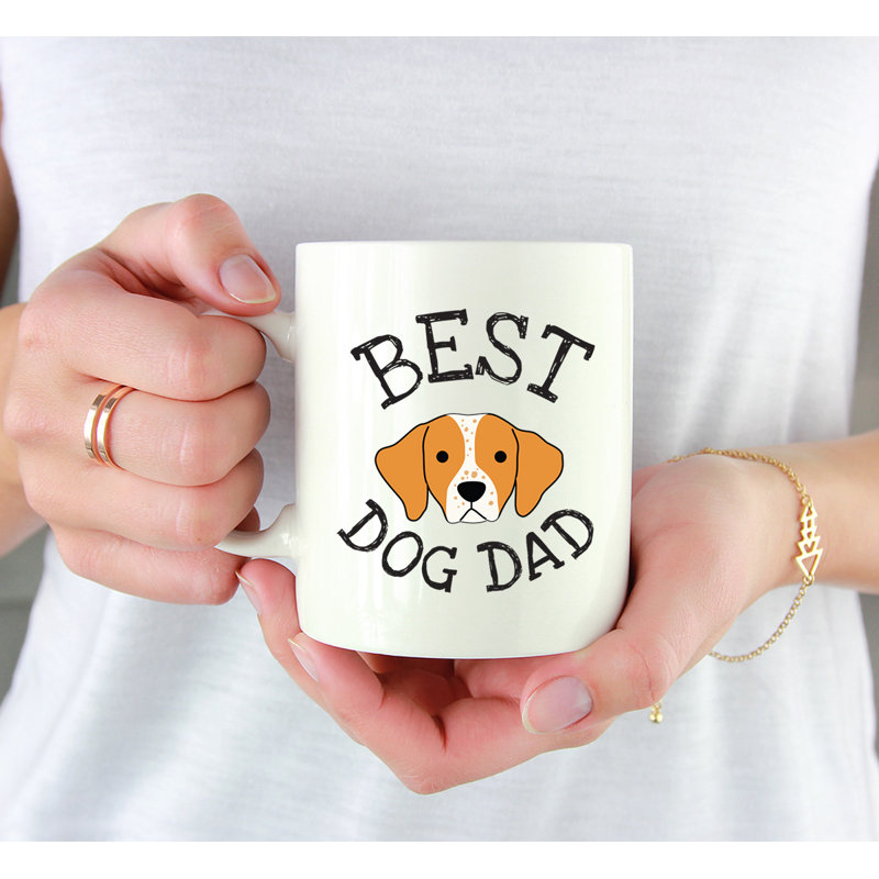 Tasse à café Best Dog Dad, Épagneul Brittany
