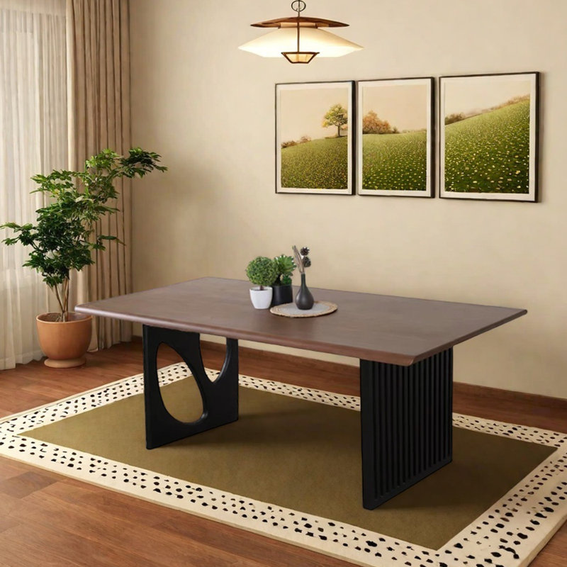 Novel Multi-functional Solid Wood Large Table, 29.52"H x 86.61"L x 35.43"W