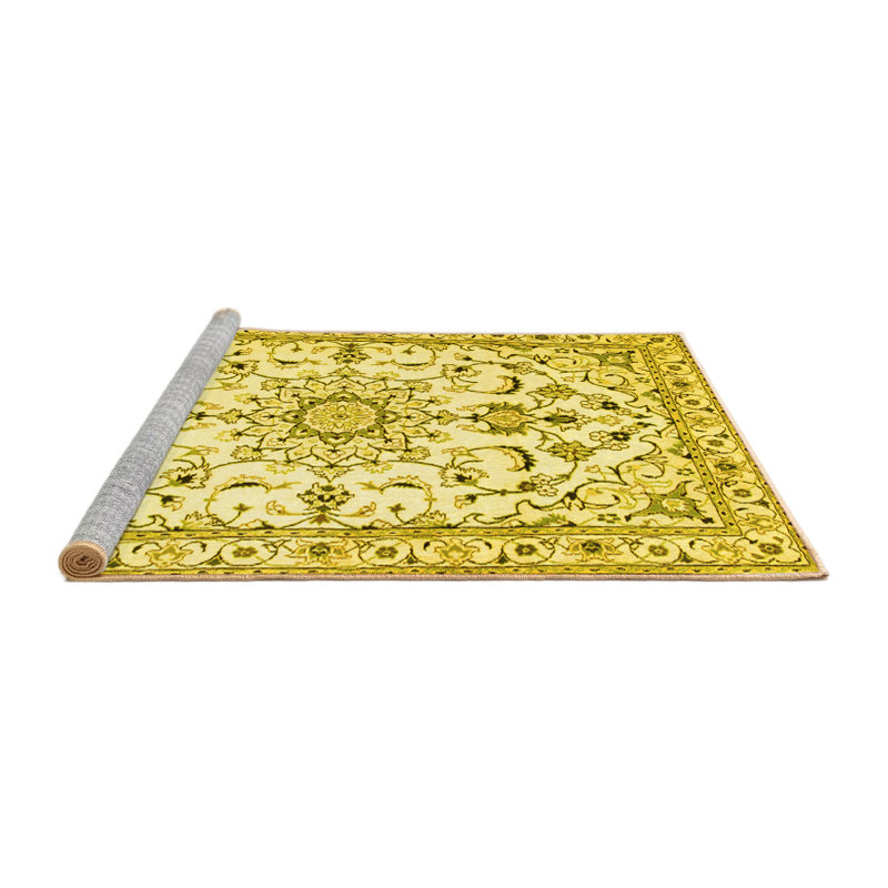 Maylis Washable Floral Indoor Rug, Round 8'