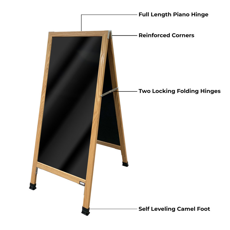 Repères autoportants A-Frame Sidewalk, Vernis transparent, H 3 pi 6 po x L 1 pi 6 po
