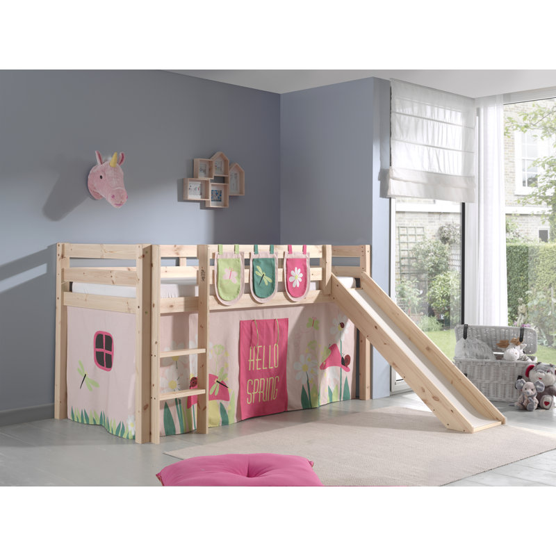 Escalera European Single (90 x 200cm) Mid Sleeper Loft Bed Bed by Vipack, Beige