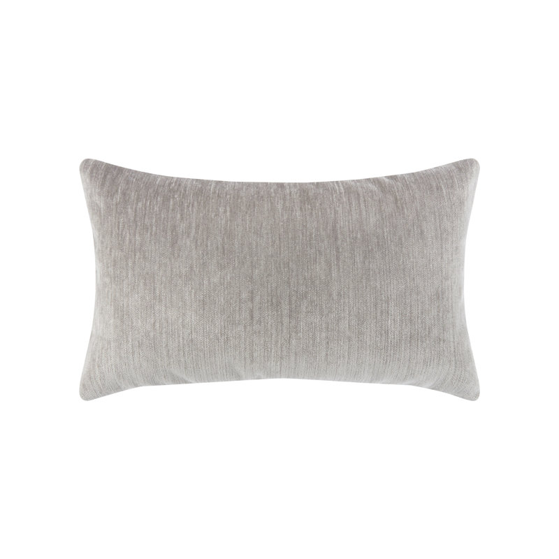 Luxe Velour Outdoor Rectangular Sunbrella® Pillow Cover & Insert, Pewter