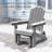 Glider Adirondack Chair with 3-Position Adjust, Wood-Like HDPE Patio Chair, All-Weather for Outdoor, 350lb Capacity-1019083633